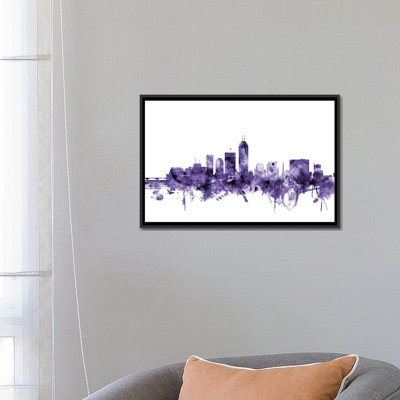 «Indianapolis, Indiana Skyline» par Michael Tompsett, impression sur toile tendue