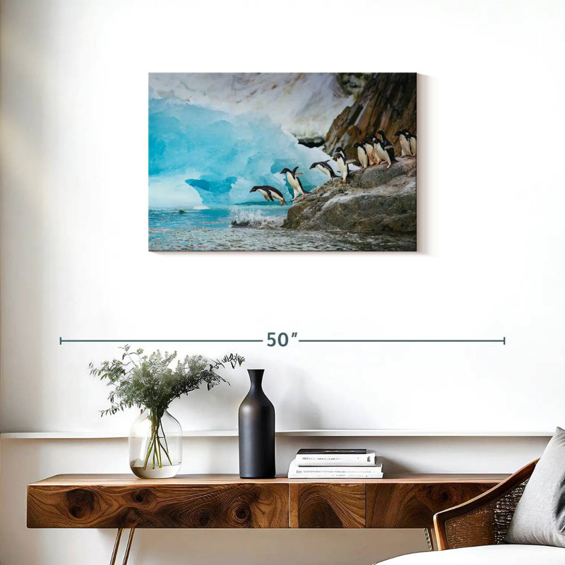 Brampt Diving Penguins, 20" H x 30" W