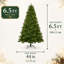  Prelit Premium Artificial Classic Christmas Tree with Pre-lit Warm White Lights, Sturdy Metal Hinges & Collapsible Base, Easy Assembly, Perfect Choice for Xmas Decoration, Green-1143706574