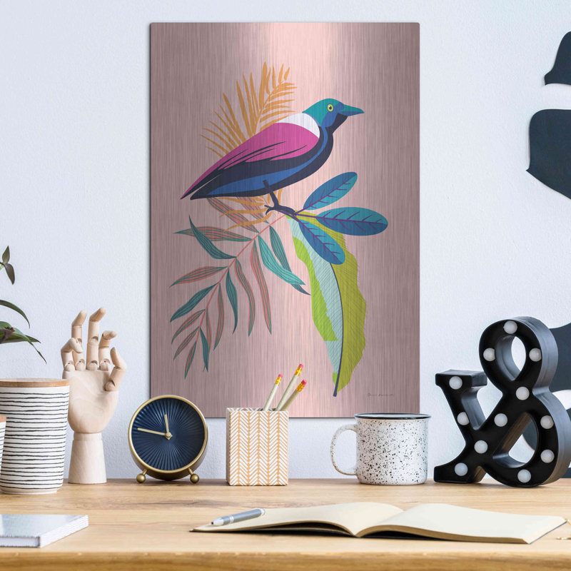«Exotic Birds I» par Omar Escalante, H 16 po x l 12 po