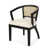 Table grise avec chaises crème