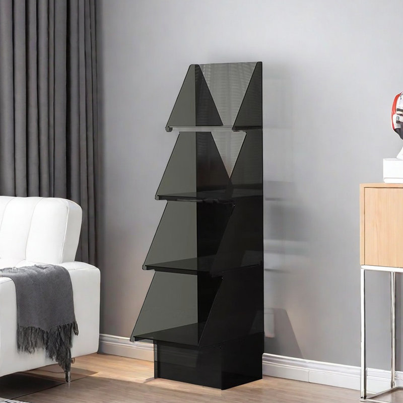 Bello, (4 tablettes) H 59,06 po x l 15,75 po x P 18,9 po, Noir, noir, noir, noir