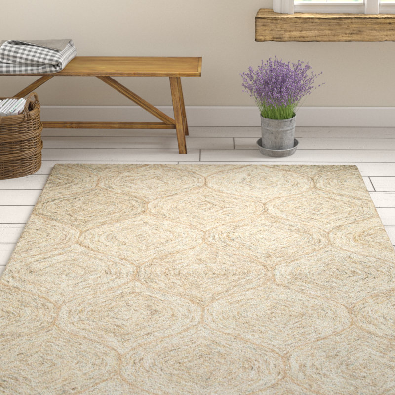 Gaige Wool Geometric Indoor Rug, Rectangle 8' x 10'