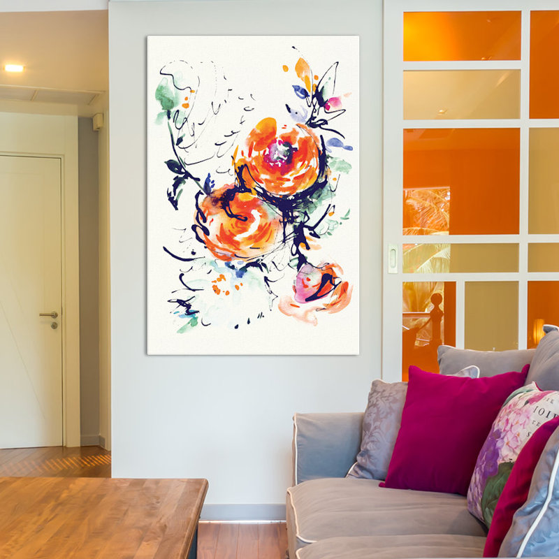 « fire », art mural sur toile tendue, H 40 po x l 26 po x P 1,5 po