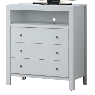 Commode média 3 tiroirs Burlington, blanc