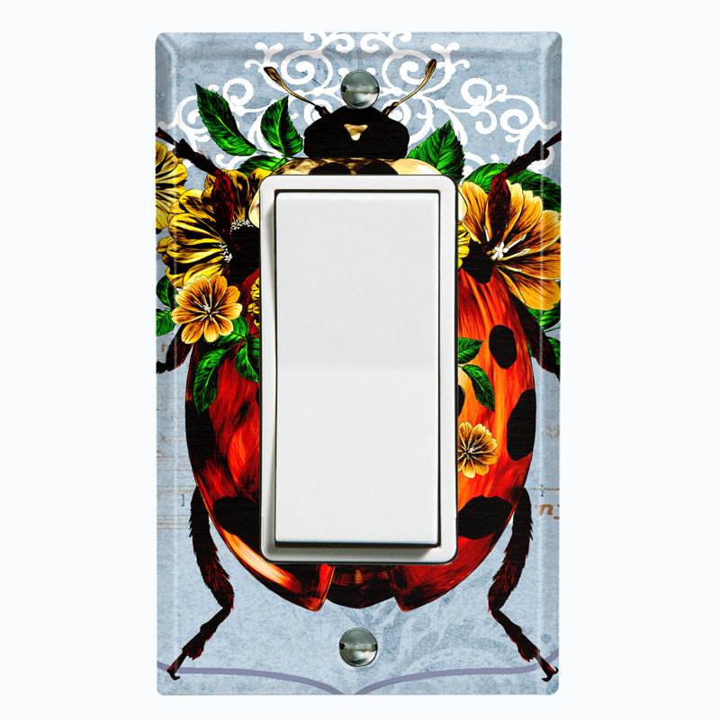 Patterned 1 - Gang Toggle Light Switch Standard Wall Plate