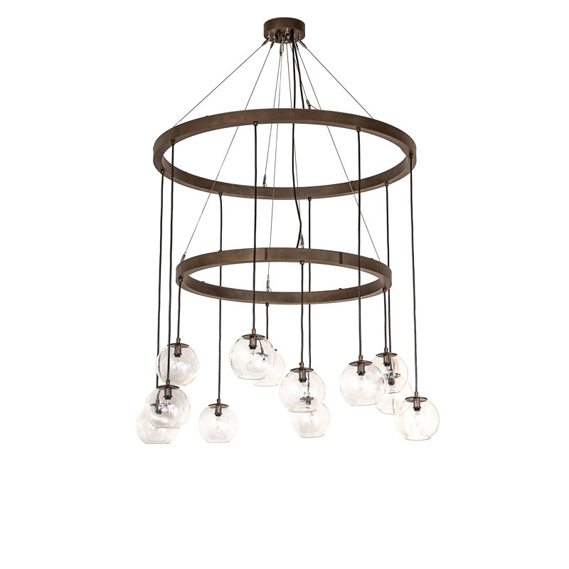 Bola 12 - Light Dimmable Tiered Chandelier