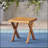 Rustic Acacia Wood Patio Side Table With Sandblast Finish And Classic Cross Base, Perfect For Outdoor Use-1412449226