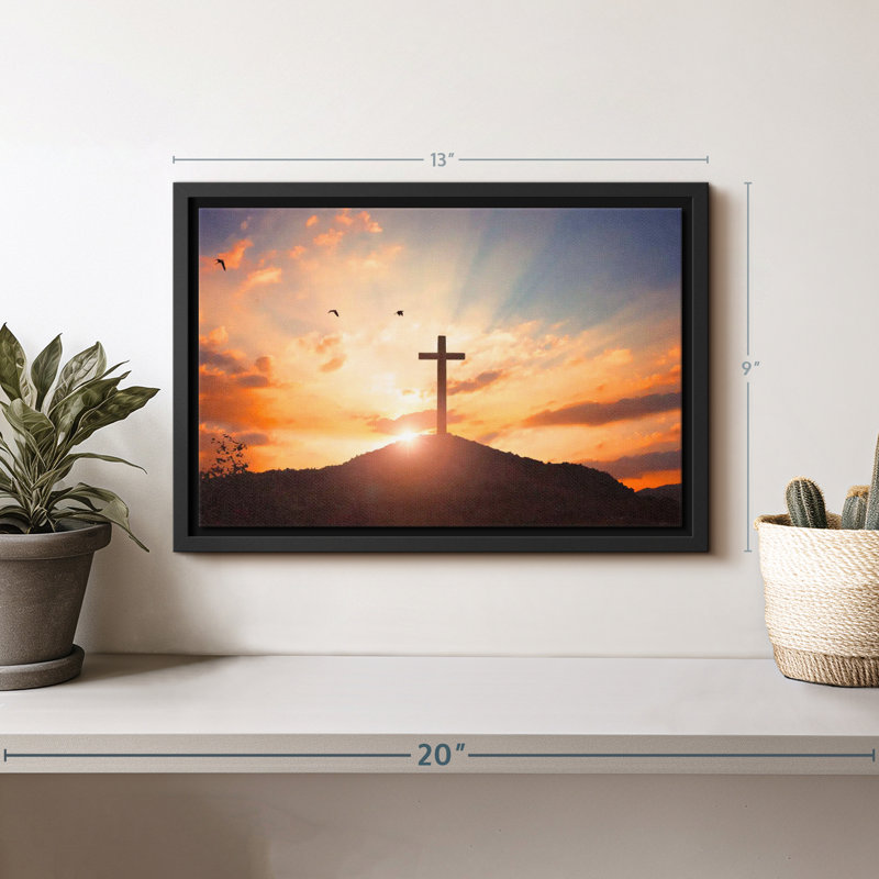 " Sunset Cross Wall Art ", 9" H x 13" W