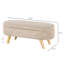 Banc de rangement rembourré et rembourré en polaire beige de 43,3 po avec rangement caché, pieds en bois