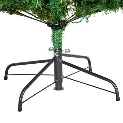 Christmas Tree, 6ft Prelit Artificial Xmas Tree, Full Holiday Decor Trees with 330 Colorful LED Lights, 11 Lighting Modes, 1250 Branch Tips & Sturdy Metal Base for Home Party Office Decoration