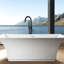 Robinet de baignoire autoportant noir mat avec douche à main, hauteur de l'emballage de 15 po, style noir