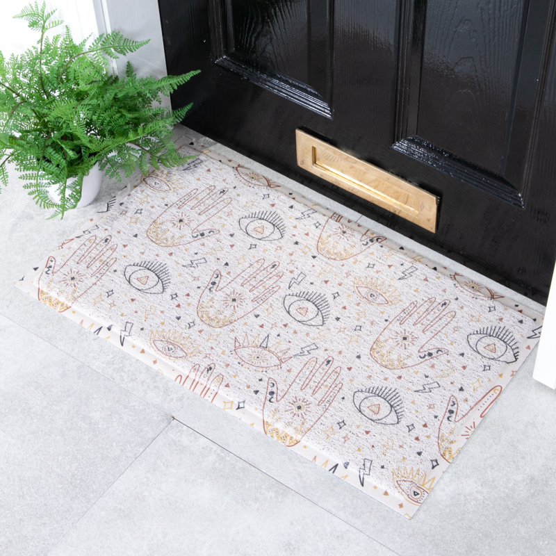 Temperence Non-Slip Indoor Doormat, Blue