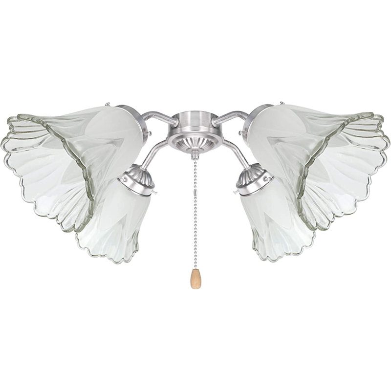 5.125'' H Glass Bell Ceiling Fan Fitter Shade