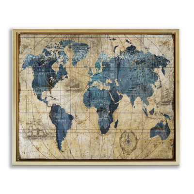 " Vintage Abstract World Map Design " by Art Licensing Studio