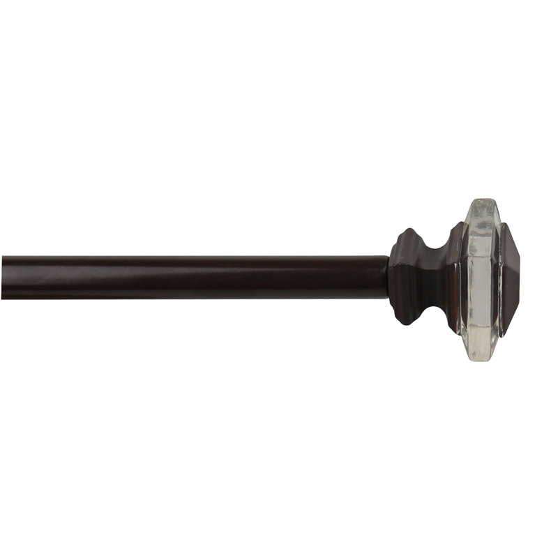 Tringle à rideaux simple Polzin, 0,75 po x l 120 po x P 0,75 po, Bronze