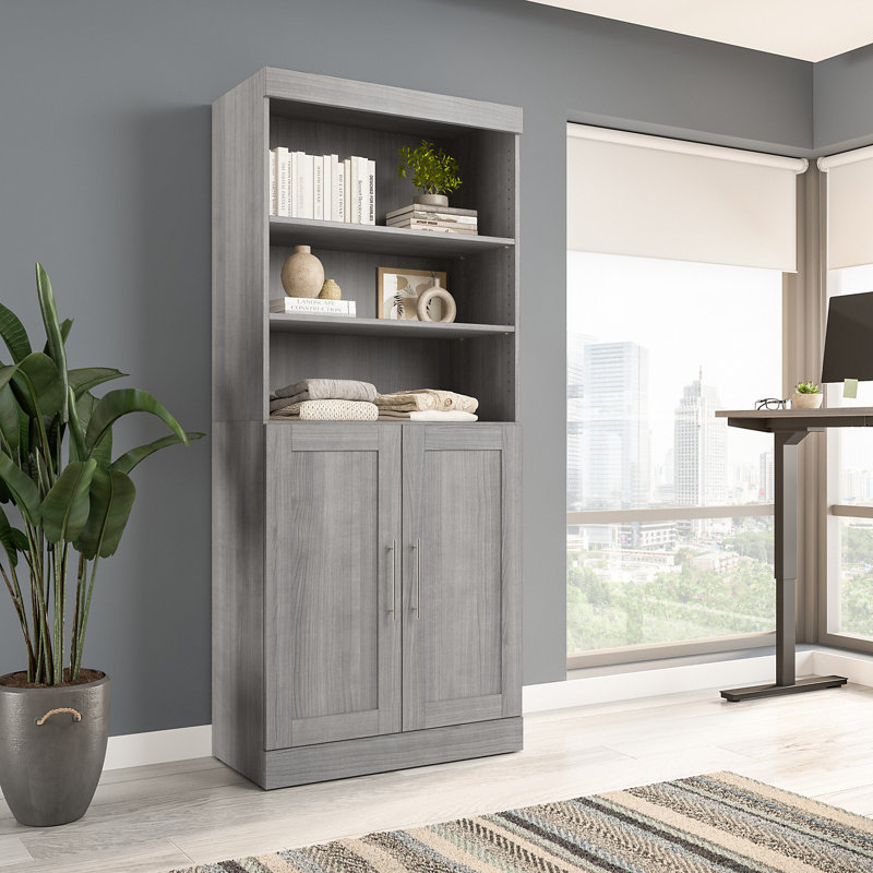 Arlex Walk-In Tower, Platinum Gray, 83.66" H x 25" W x 18.19" D