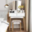 Ensemble coiffeuse avec tabouret et miroir Vercher