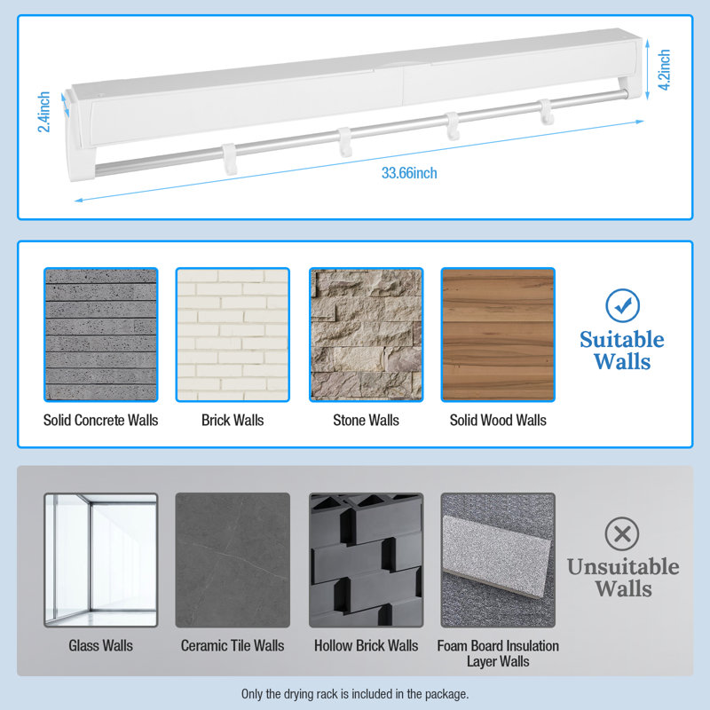 Foldable Wall-Mounted Drying Rack