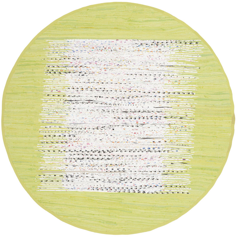 Paynter Hand Woven Cotton Solid Color Rug, Round 6'