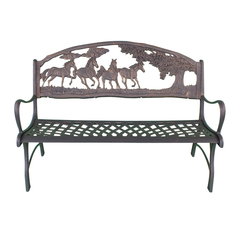 100% Cast Iron Bench with Countryside Theme