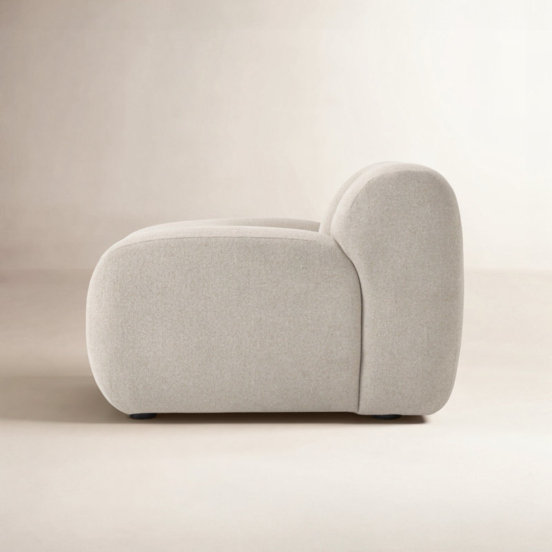 Flora Sofa-104", Weslie Flax Performance Textured Weave