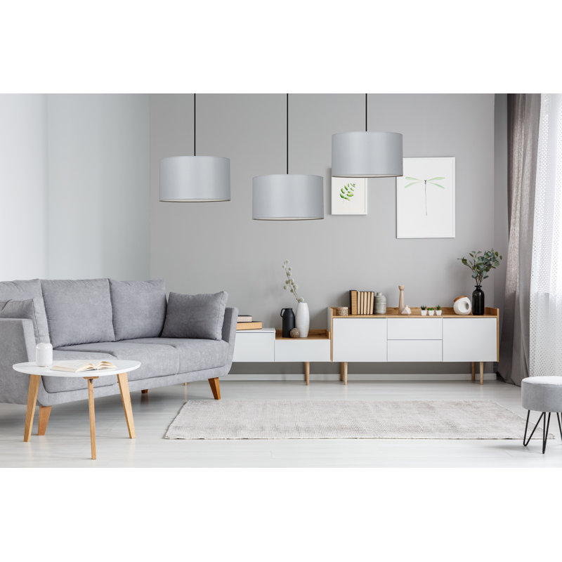 Pascua 1 - Light Drum Pendant, Light Gray