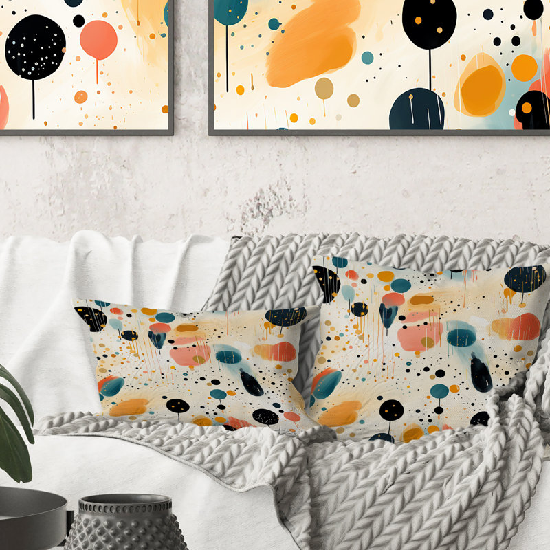 Polka Dots Throw Pillow