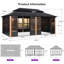 Pavillon de jardin L 12 pi. D Solarium extérieur en aluminium