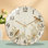 Horloge rustique avec oiseaux perchés sur des branches - horloge murale moderne en verre 12 po