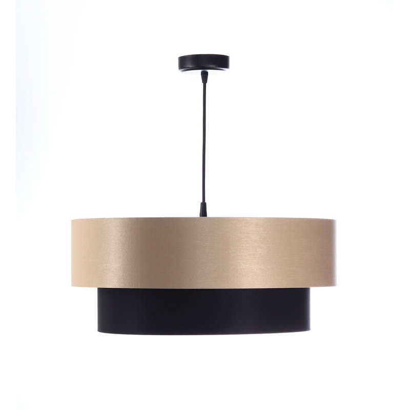 Enfield 1 - Light Silver Drum Pendant, 107cm H x 50cm W x 50cm D, Gold