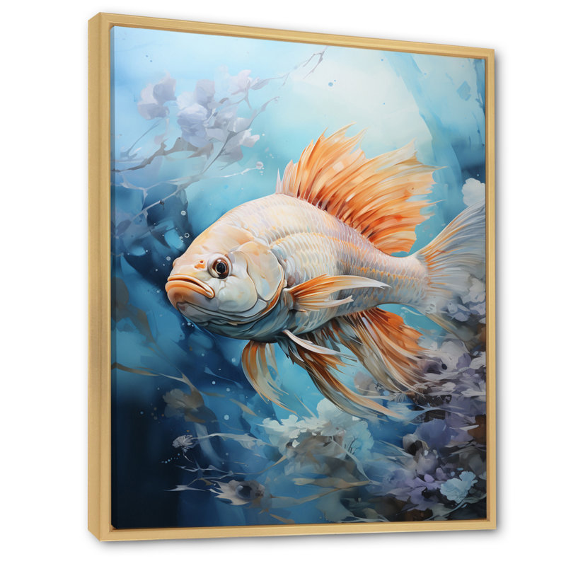 " Fishing Majestic Catch ", Natural Floater Framed, 40" H x 30" W x 1.5" D
