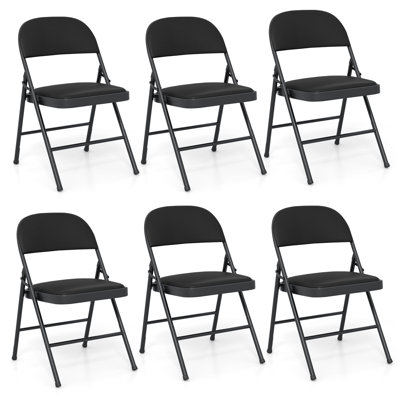 Chaises pliantes 6 pièces Gymax