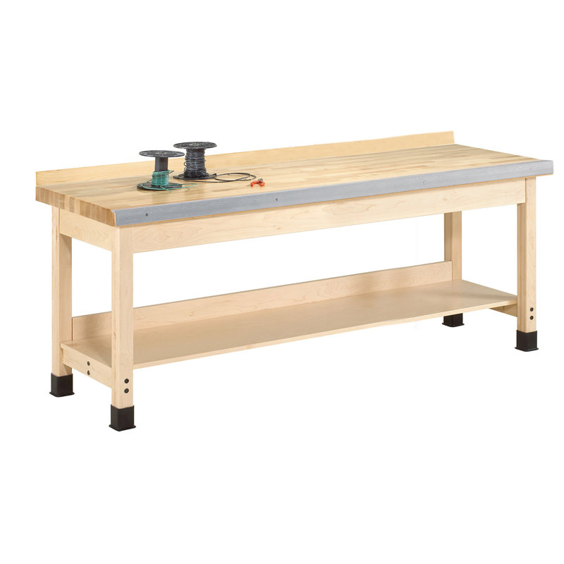 144'' W Metal Top Workbench, 32" H x 144" W x 24" D