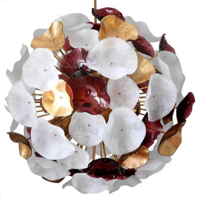 Lustre globe en laiton 36 lumières Murana
