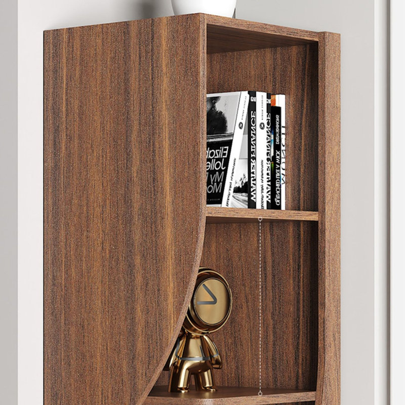 Bibliothèque d'angle de style moderne, Marron foncé