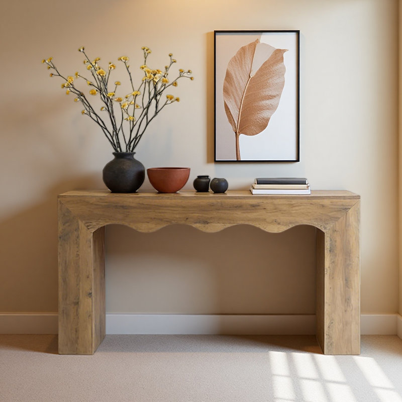 Table de canapé stable, console rustique, table d'appoint, 34 po H x 47 po L x 16 po P, Brun