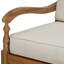 Ensemble de conversation 4 pièces avec coussins, ensemble de conversation d'extérieur en bois d'acacia, naturel et beige