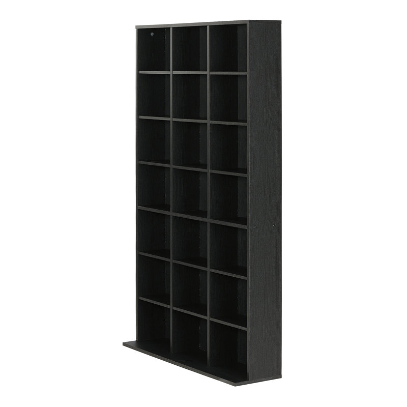 151cm H Media Shelves, Black