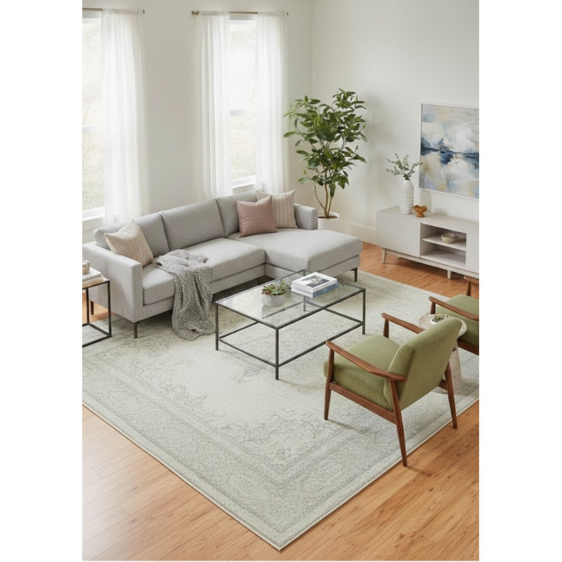 Tapis unique beige de 9 pi 10 po x 13 pi 2 po Danita
