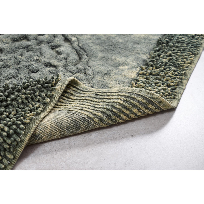 Alohilani Cotton Bathmat Set (2 Pieces), 19.7 x 23.6 inches & 23.6 x 39.4 inches | 100% Cotton, 5 mm Pile Height, Non-Slip Underside | Machine Washable for Easy Care, Soft and Absorbent, Perfect for Bathroom Décor