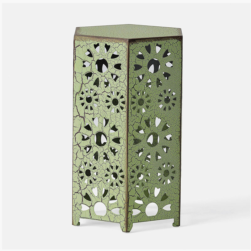 ELIANA 12 "SIDE TABLE, 18.45" H x 11.95" W x  10.45" D, Green