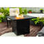 Table de foyer d'extérieur en acier 34 pouces, 50 000 sorties de chaleur, table de jardin noir pour l'extérieur, chaleur,