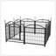 Parc pour chien en métal durable avec 8 panneaux, spacieux et pliable pour une utilisation intérieure et extérieure, convient à tous les chiens-116521498-116521500