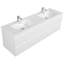 Meuble-lavabo flottant 70,88 po avec double lavabo