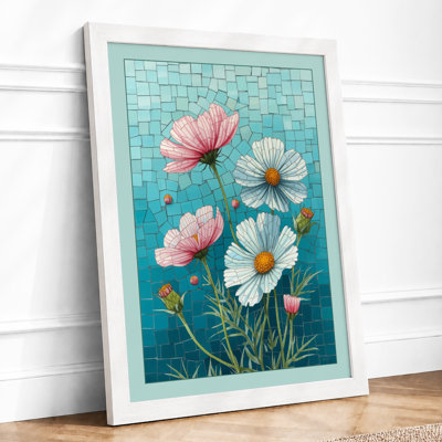 Cosmos Arrangement Botanical - Framed Print