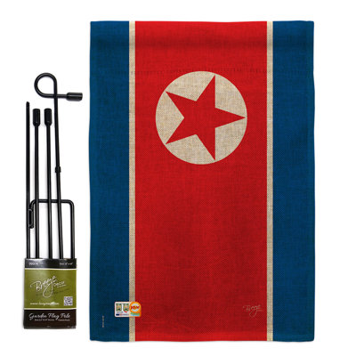 Double Sided 18.5'' H x 13'' W Polyester Flag Set