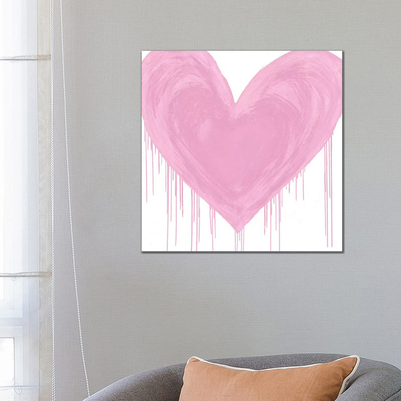 Big Hearted Pink by Lindsay Rodgers - Wrapped Canvas Print, 66.04cm H x 66.04cm W x 1.91cm D