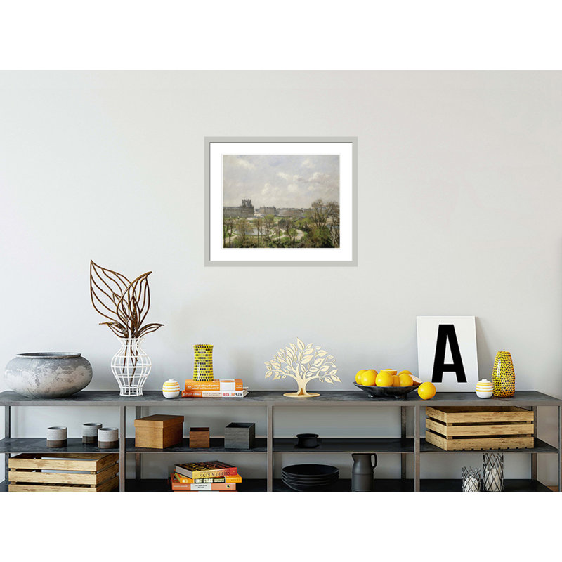 «Jardin des Tuileries Spring Morning» par Camille Pissarro, impression giclée sur cadre, 23.5" H x 27.82" W