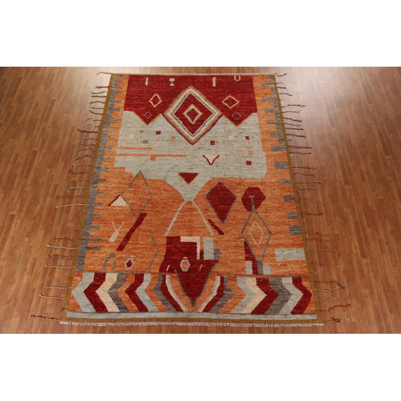 One-of-a-Kind 8'9" X 12'5" New Age Wool Area Rug in
